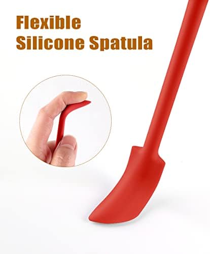 Silicone Spatula Set 6Pcs, Mini Jar Scraper for Makeup & Food