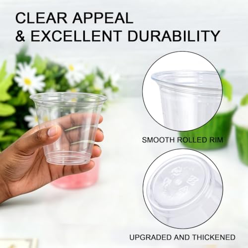 Lamosi 300 Pack 9 oz Clear Plastic Cups, Disposable Cups