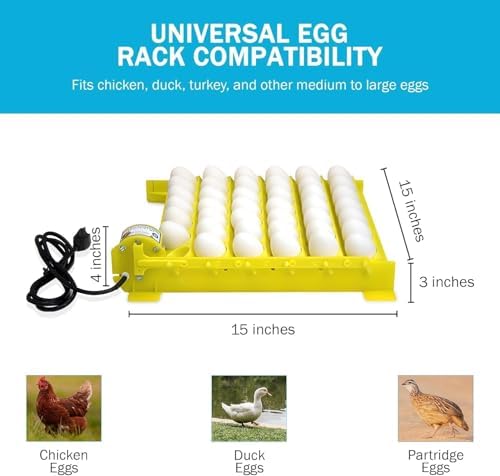GQF 1611 Hova-Bator Turner with 6 Universal Egg Racks