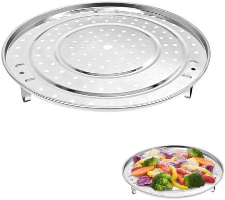 Steamer Rack for Pots, 11.8 inch 304 Stainless Steel Steamer Insert for Pot with Removable Legs, Steaming Rack for Vegetables, Dumplings, Tamales, Seafood