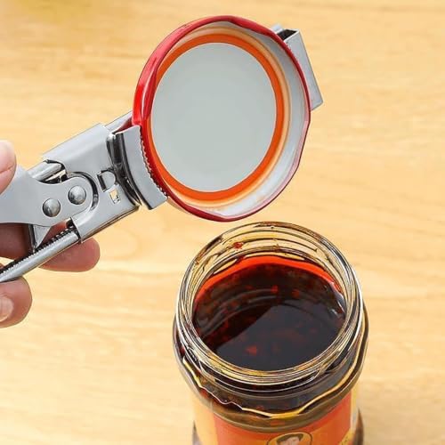 2-Pack Adjustable Multifunctional Stainless Steel Can Opener,Jar Opener for Weak Hands,Jar Lid Opener (2)