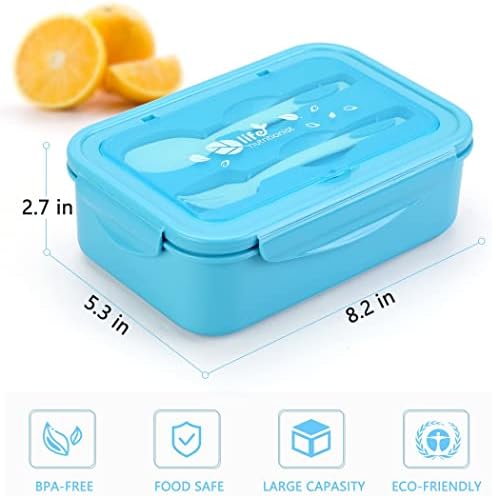 LOVINA Bento Lunch Box for Adults Kids - 1100ML/Built-in Utensil, BPA-Free