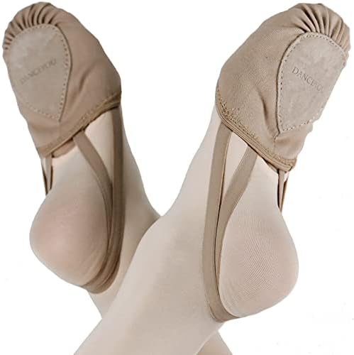 DANCEYOU Lyrical Shoes Stretch Canvas Half Sole Pirouette Turners