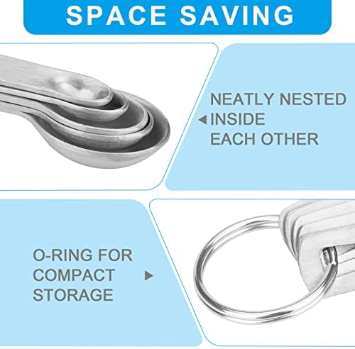 5pcs Mini Measuring Spoon Set, Heavy Duty Stainless Steel