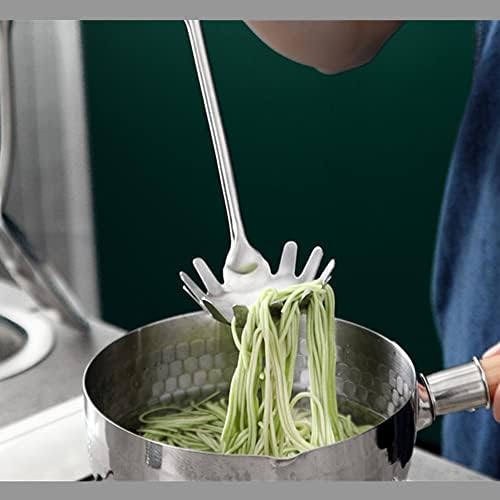 Pasta Spoon Server 304 Stainless Steel Slotted Spaghetti Ladle Kitchen Colander and Strainer Scoop Cooking Utensils Heat Proof Strong Sturdy Easy to Clean