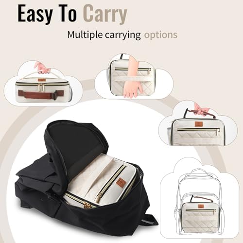 Genteen Lunch Box for Kids, Boys - Insulated Small LunchBox Reusable, Zip Closure & Buckle Handle, Portable Cooler for Work, School, Travel (White)