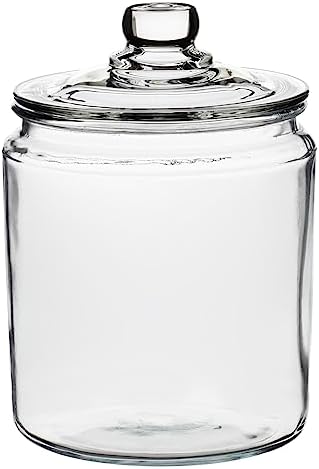 Anchor Hocking Heritage Hill 1/2 Gallon Glass Jar with Lid, Set of 2