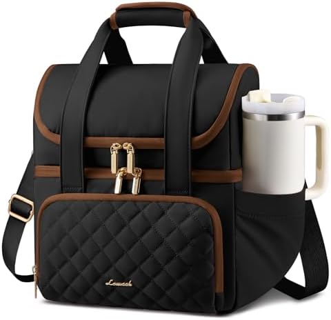 LOVEVOOK Insulated Lunch Box for Women,Large Double Deck Adult Lunch Bag