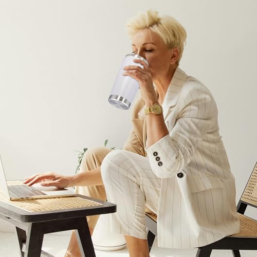 20oz Tumbler Stainless Steel Tumbler Coffee Tumbler with Lid White, 12P
