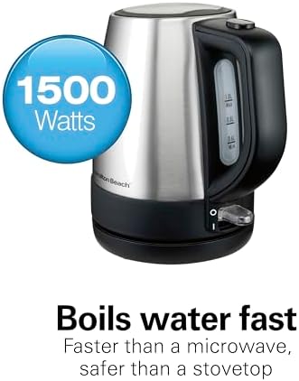 Hamilton Beach 1 Liter Electric Tea Kettle, Water Boiler & Heater