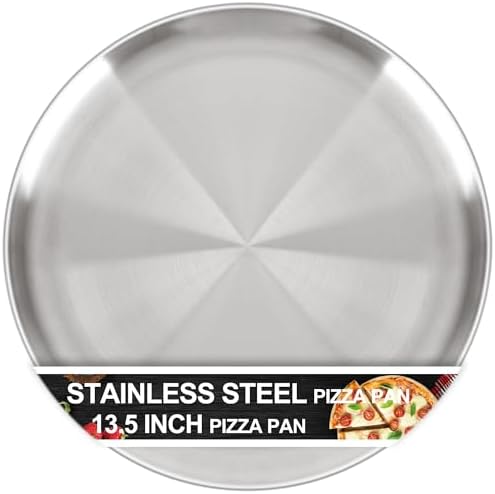 13½ Inch Pizza Pan for Oven, Nonstick Large Round Stainless Steel Pizza Pan