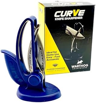 Warthog V-Sharp Curve Knife Sharpener, 325 Grit Diamond Hones, Red