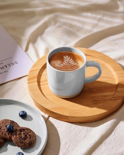 famiware Milkyway Coffee Mugs of 4, 13 oz Mug Set, Ceramic Cup with Handle