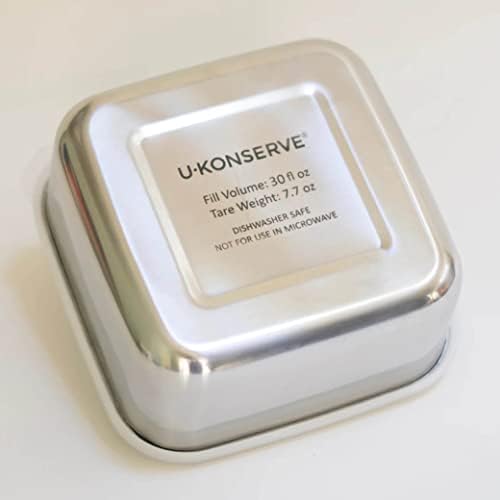 U-Konserve 30 oz Stainless Steel Bento Box Food Container Clear