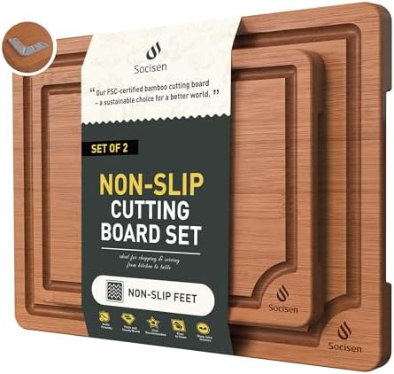 Bamboo Cutting Board Set Non Slip Feet Over Sink Day Gifts Best Mama Mommy Bonus Busy Mom Ever Christmas Xmas Birthday Law Step Stepmom Stepmother Who Have Everything Good Unique Useful Present
