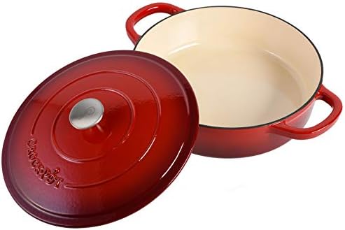 Crock-Pot Crock Pot Artisan Enameled Cast Iron Braiser W/Lid, Scarlet Red, 5 quarts (Pack of 2)