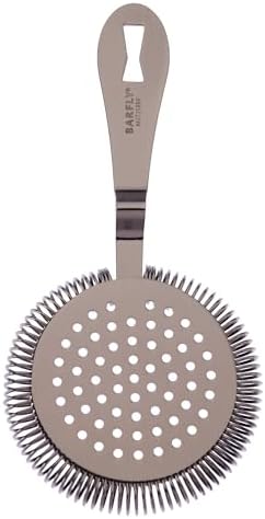 Barfly Deluxe Antique Hawthorne Spring Strainer, Gun Metal Black