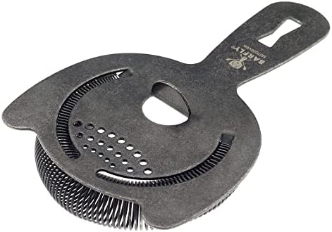 Barfly Heavy-Duty Spring Bar Strainer, Vintage Black