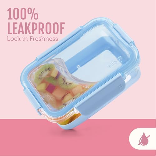 Ello Duraglass Refresh 3.4 Cup Meal Prep Containers, 10 Pc, Dusk Delight, (Pack of 2)