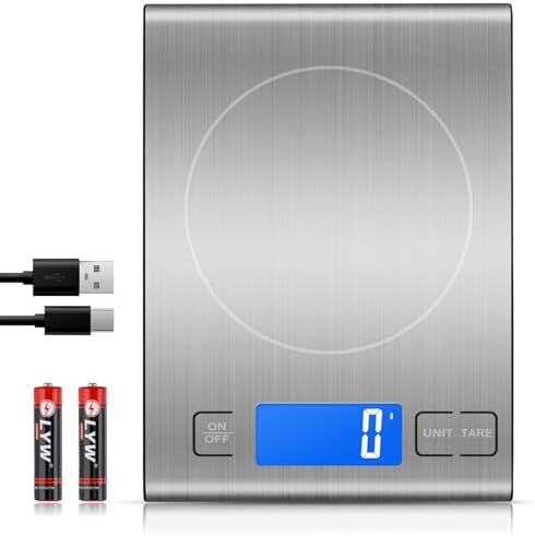 33lb Rechargeable Food Scale, Diyife 304 Stainless Steel Kitchen Scale
