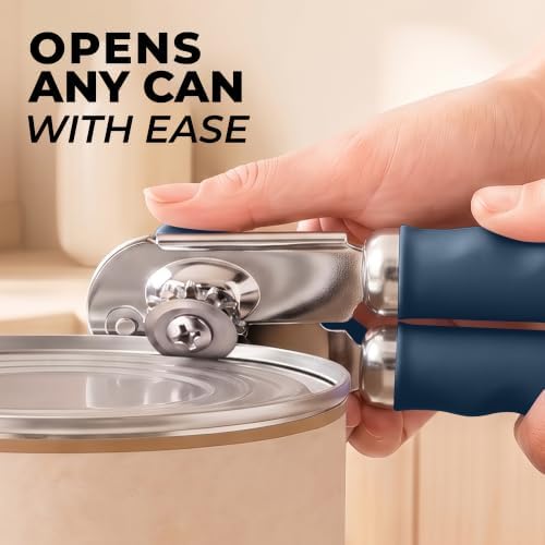 Zulay Kitchen Stainless Steel Swing Open Manual Can Opener Comfortable Grip