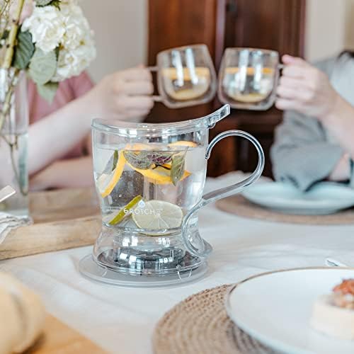 GROSCHE Aberdeen Smart Tea Maker BPA-Free Tea Infuser Clear 34 oz (1000 ml)