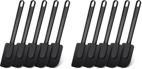 Meekoo 5 Pcs 10 Inch Rubber Spatula High Heat Resistant Silicone Spatula
