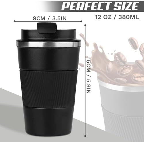 Vacuum Insulated Stainless Steel Travel Coffee Mug,Leak Proof Cup with Lid