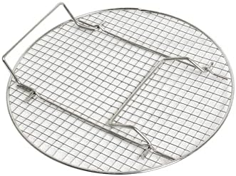 TrueCraftware- 10-1/2” Round Steamer Rack/Cooling Rack Nickel Plated- Steamer Insert Steaming Rack Steam Tray Multi-functional Steamer Basket Cookware Veggie Fish Seafood Cooking