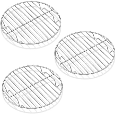 Herogo Round Cooking Racks Set of 3, 10.6 inch Cooling Steaming Rack