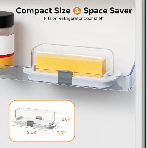 Pisol Butter Dish with Airtight Lid and Lock for 1 Stick Butter