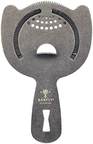 Barfly Heavy-Duty Spring Bar Strainer, Vintage Black