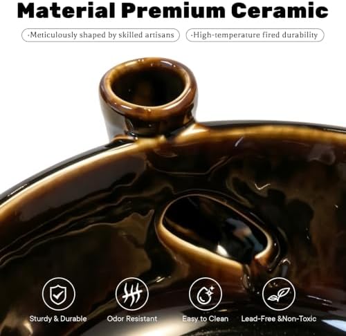 Ceramic Berry Washing Bowl with Auto-Spin Swirl Drainage