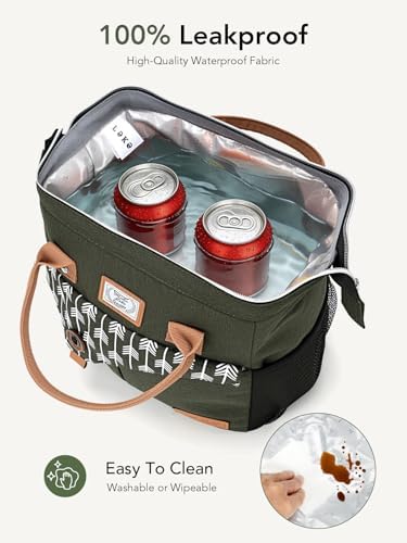 Lekesky Insulated Lunch Bag Portable Lunch Bag for Women-11L, Green