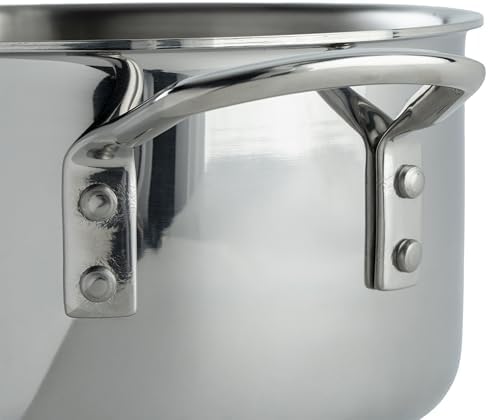 WINCO Tri-Ply Stock Pot, Silver