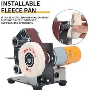 3-in-1 Mini Belt Sander Bench Grinder 7-Speed for Knife Making