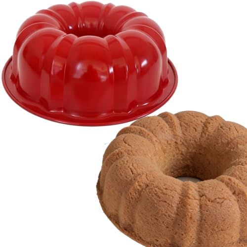 7 Inch Nonstick Fluted Tube Cake Pan, Round Tube Kugelhopf Mold