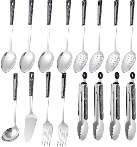 16-Piece Stainless Steel Buffet Serving Set