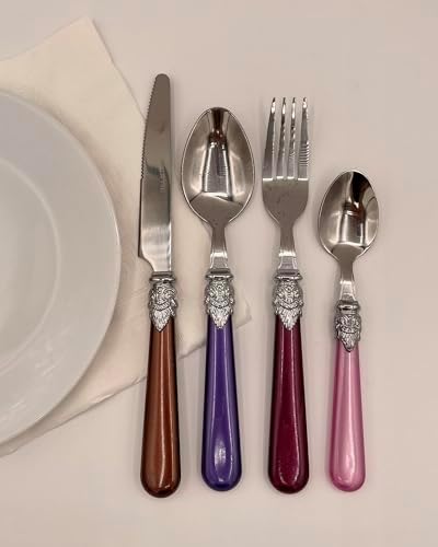 Gypsy Color Gala Mix & Match Stainless Steel Flatware Collection, Set of 16