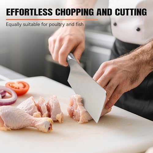 TUO Meat Cleaver Knife, 6 inch Sharp Multi-Purpose Chopper for Meat Vegetable Cutting, German High Carbon Steel Butcher Knife with Pakkawood Handle