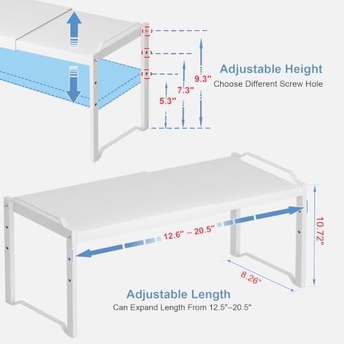Expandable Cabinet Shelf Organizer, Metal Kitchen Countertop Storage Shelf