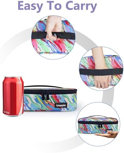 Gloppie Small Lunch Bag, Insulated Lunch Box for Adults & Kids, Watercolor