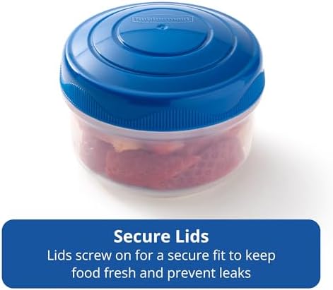 Rubbermaid Pack & Go 130 mL Mini Bites Containers, 9-Pack with Secure Lids and Stackable Design