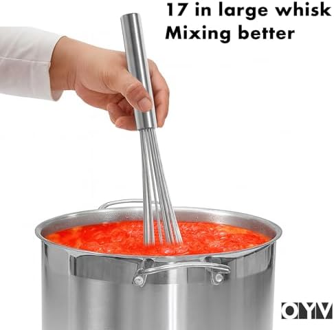 OYV 18/10 Stainless Steel Large Whisk, 17-Inch Heavy-Duty Kitchen Whisk