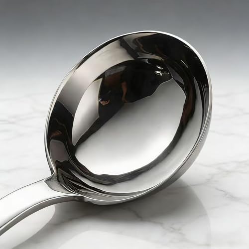 Heavy-Duty Ladle (Short Handle) Big Spoon 18/10 Stainless Steel