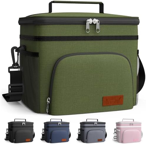 HOTOR Insulated Lunch Box Men Women Leak-Proof Cooler Lunch Bag 15L