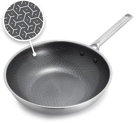 GreenPan Hybrid APEX 11" Tri-Ply Stainless Steel Wok, Ceramic Nonstick Pan