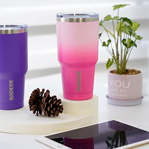 BJPKPK 30 oz Tumbler with Lid and Straw, Insulated Stainless Steel Cup
