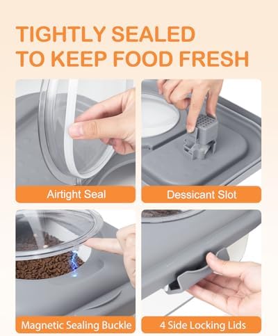 25-28Lbs Dog Food Storage Container Airtight,Collapsible Pet Food Storage