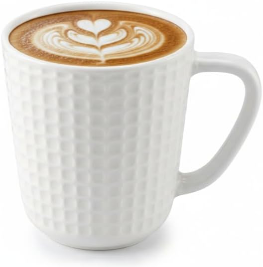 Large Coffee Mug - 20 oz White Coffee Mugs, Ceramic Big Coffee Mug with Handle, Porcelain Mug for Latte, Tea, Cocoa, Microwave and Dishwasher Safe, Home & Office, 1PC